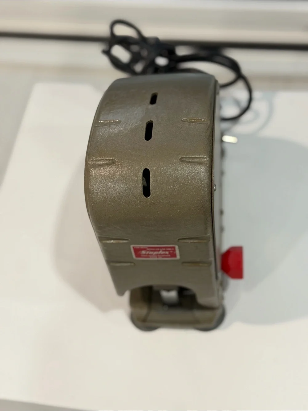 Vintage Electric Stapler in Metallic Beige - Heavy Duty Portable